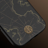 Apple iPhone 17 Pro Kılıf M-safe Şarj Özellikli Karbon Fiber Tasarımlı Benks ArmorEdge Air Navigator Kevlar Kapak