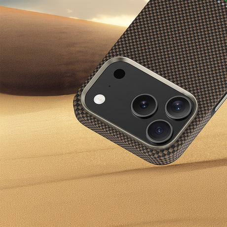 Apple iPhone 17 Pro Kılıf M-safe Şarj Özellikli Karbon Fiber Tasarımlı Benks Prestige ArmorPro Kevlar Kapak