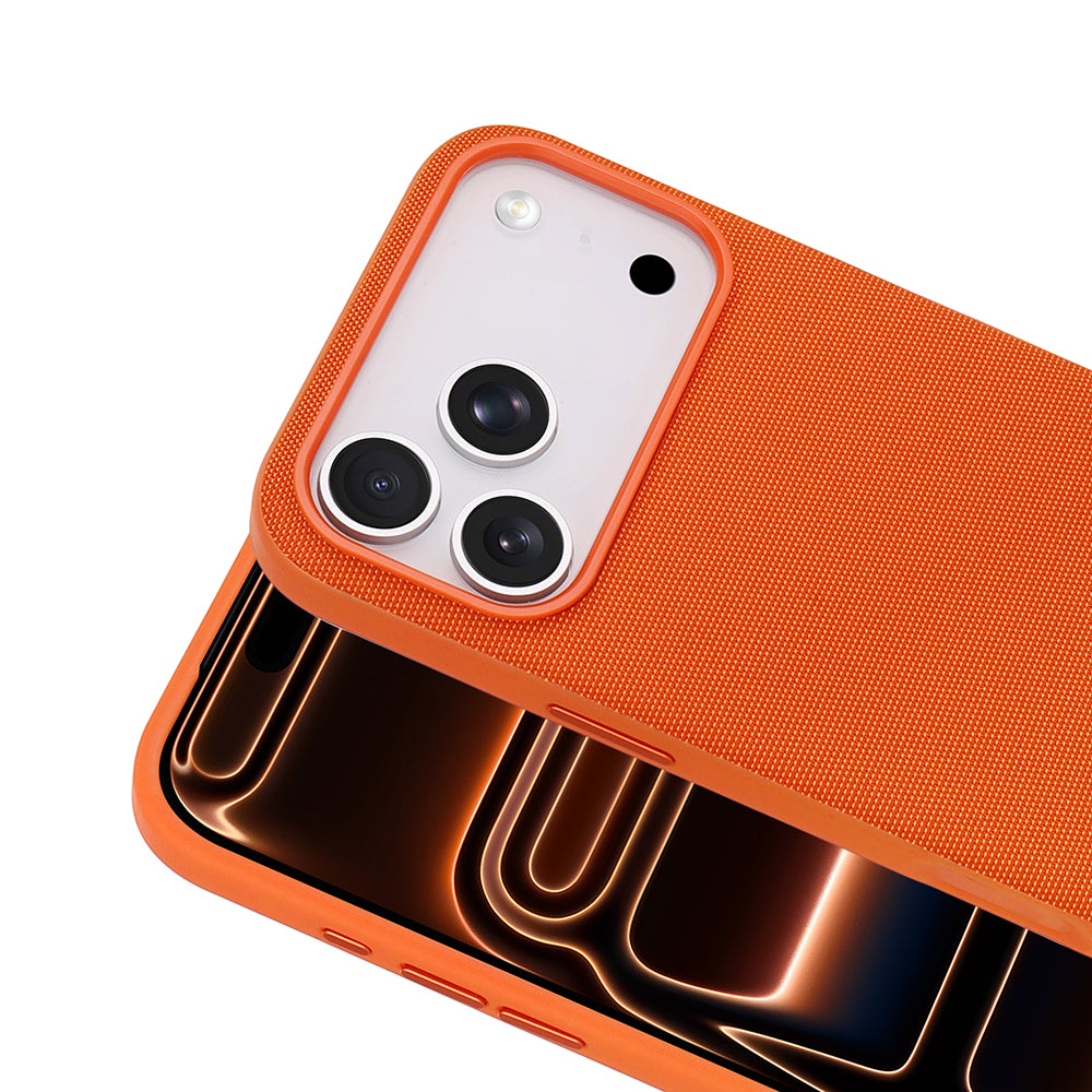 Apple iPhone 17 Pro Kılıf M-Safe Şarj Özellikli Kumaş Tasarımlı Zore Miami Sert PC Kapak