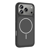 Apple iPhone 17 Pro Kılıf M-Safe Şarj Özellikli Metal Kamera Çerçeveli Zore Sanremo Silikon Kapak