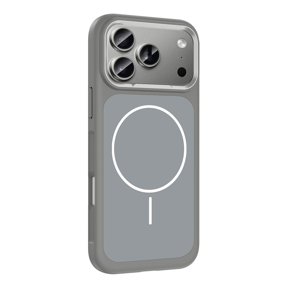 Apple iPhone 17 Pro Kılıf M-Safe Şarj Özellikli Metal Kamera Çerçeveli Zore Sanremo Silikon Kapak
