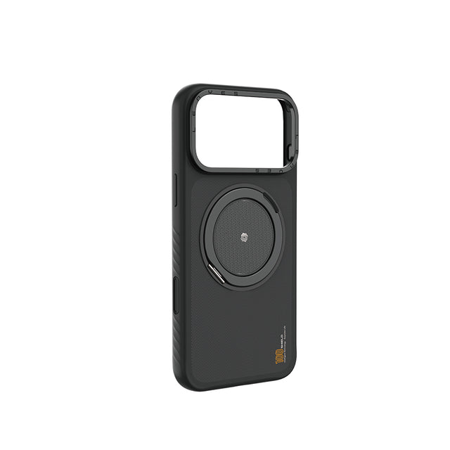 Apple iPhone 17 Pro Kılıf M-safe Şarj Özellikli Metal Standlı Lenyes CK225 Kevlar Kapak