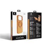 Apple iPhone 17 Pro Kılıf M-safe Şarj Özellikli Metal Standlı Sıvı Silikon Lenyes CK223 Kapak