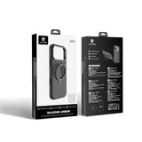 Apple iPhone 17 Pro Kılıf M-safe Şarj Özellikli Metal Standlı Sıvı Silikon Lenyes CK223 Kapak