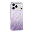 Apple iPhone 17 Pro Kılıf M-Safe Şarj Özellikli Orjinal Swarovski Taşlı Zore Paris Rovix Sert PC Kapak