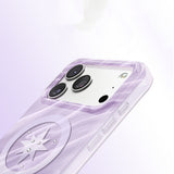 Apple iPhone 17 Pro Kılıf M-Safe Şarj Özellikli Orjinal Swarovski Taşlı Zore Paris Rovix Sert PC Kapak