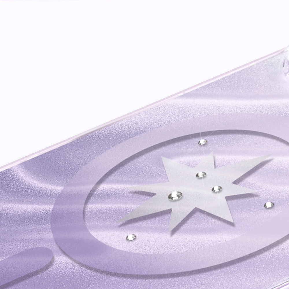 Apple iPhone 17 Pro Kılıf M-Safe Şarj Özellikli Orjinal Swarovski Taşlı Zore Paris Rovix Sert PC Kapak