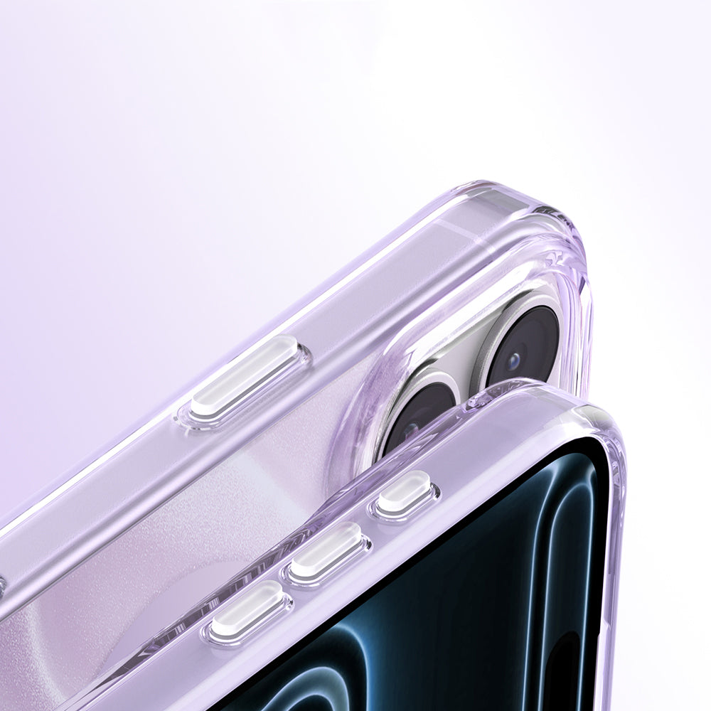 Apple iPhone 17 Pro Kılıf M-Safe Şarj Özellikli Orjinal Swarovski Taşlı Zore Paris Rovix Sert PC Kapak