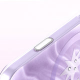 Apple iPhone 17 Pro Kılıf M-Safe Şarj Özellikli Orjinal Swarovski Taşlı Zore Paris Rovix Sert PC Kapak