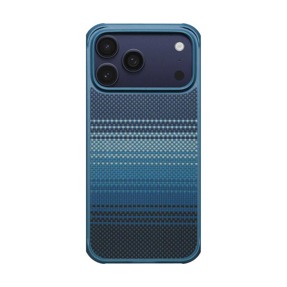 Apple iPhone 17 Pro Kılıf M-safe Şarj Özellikli Pitaka Tactile Woven Sunset-Moonrise Aramid Pro Guard Serisi Kapak