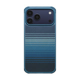 Apple iPhone 17 Pro Kılıf M-safe Şarj Özellikli Pitaka Tactile Woven Sunset-Moonrise Aramid Pro Guard Serisi Kapak