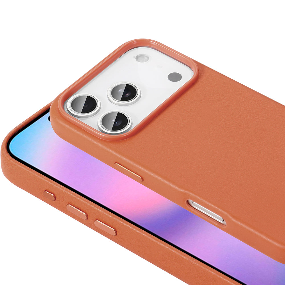 Apple iPhone 17 Pro Kılıf M-safe Şarj Özellikli PU Deri Görünümlü Zore Kupra Kapak