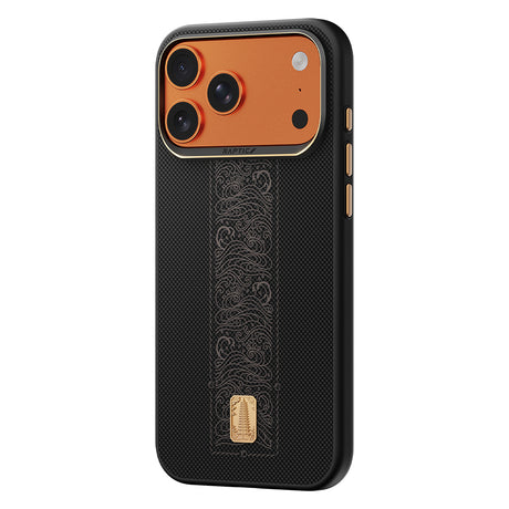 Apple iPhone 17 Pro Kılıf M-safe Şarj Özellikli Raptic Aramid Dual Rise Serisi 24 Ayar Altın Kaplamalı Karbon Kapak