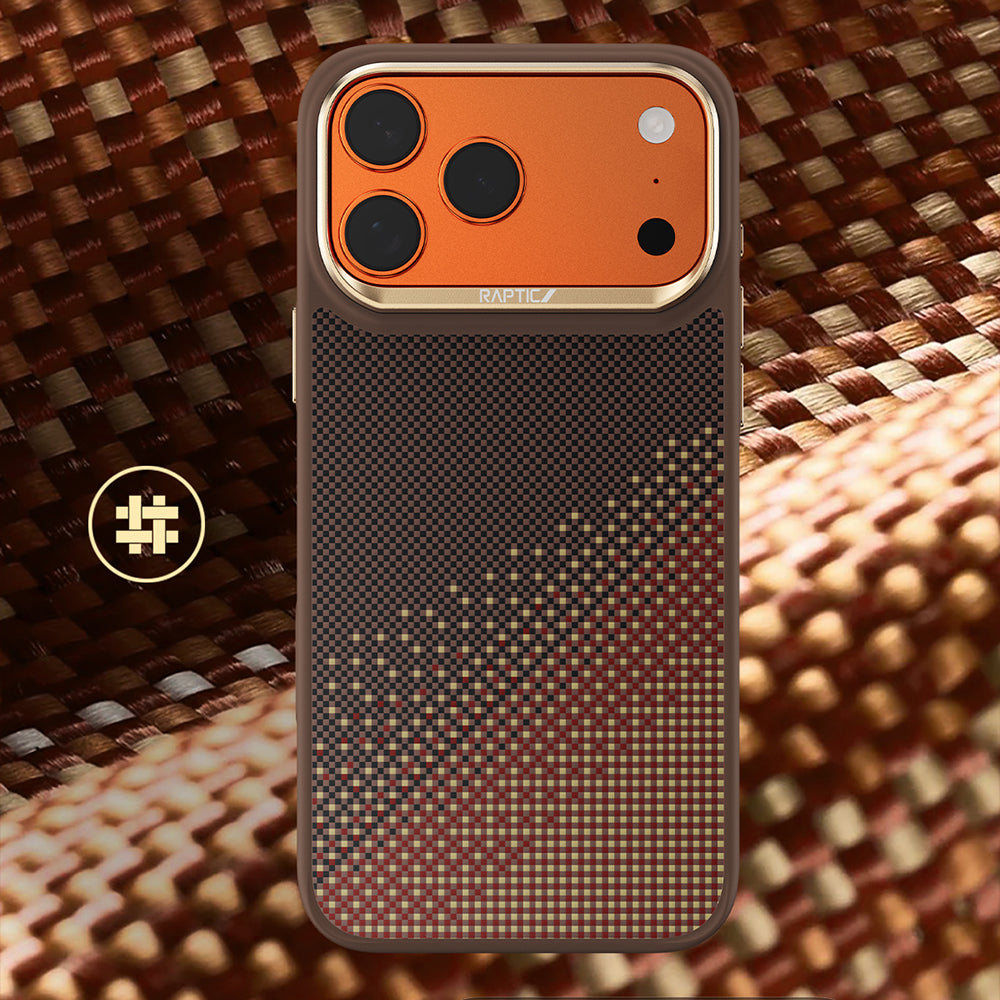 Apple iPhone 17 Pro Kılıf M-safe Şarj Özellikli Raptic Aramid Dual Serenity Serisi Karbon Kapak