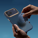 Apple iPhone 17 Pro Kılıf M-safe Şarj Özellikli Raptic Aramid Dual Serenity Serisi Karbon Kapak
