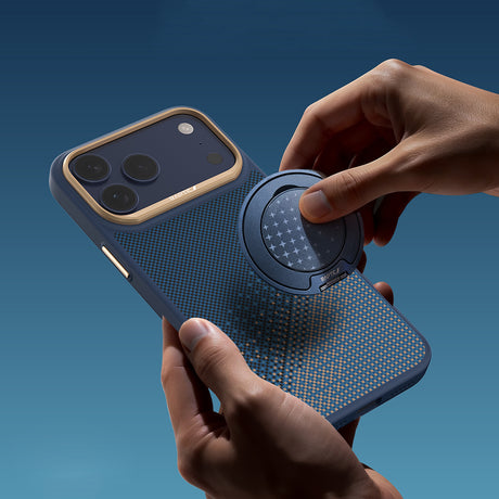 Apple iPhone 17 Pro Kılıf M-safe Şarj Özellikli Raptic Aramid Dual Serenity Serisi Karbon Kapak