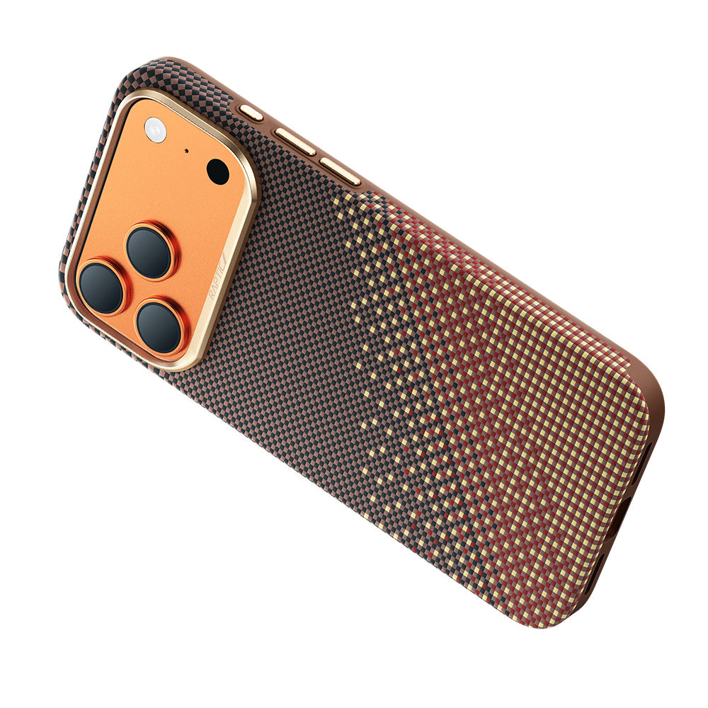 Apple iPhone 17 Pro Kılıf M-safe Şarj Özellikli Raptic Aramid Dual Ultra Serenity Serisi Karbon Kapak