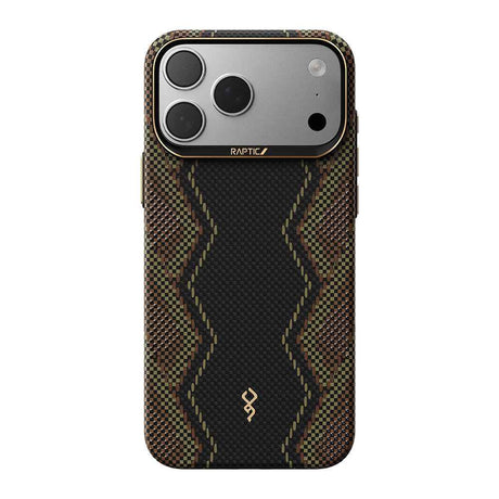 Apple iPhone 17 Pro Kılıf M-safe Şarj Özellikli Raptic Aramid Skin Scepter Serisi Karbon Kapak