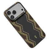 Apple iPhone 17 Pro Kılıf M-safe Şarj Özellikli Raptic Aramid Skin Scepter Serisi Karbon Kapak