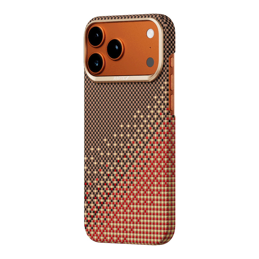 Apple iPhone 17 Pro Kılıf M-safe Şarj Özellikli Raptic Aramid Skin Serenity Serisi Karbon Kapak