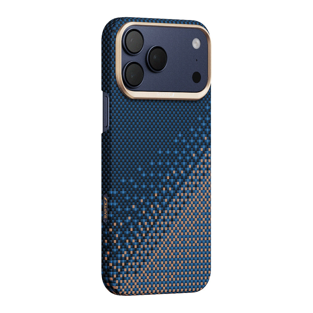 Apple iPhone 17 Pro Kılıf M-safe Şarj Özellikli Raptic Aramid Skin Serenity Serisi Karbon Kapak