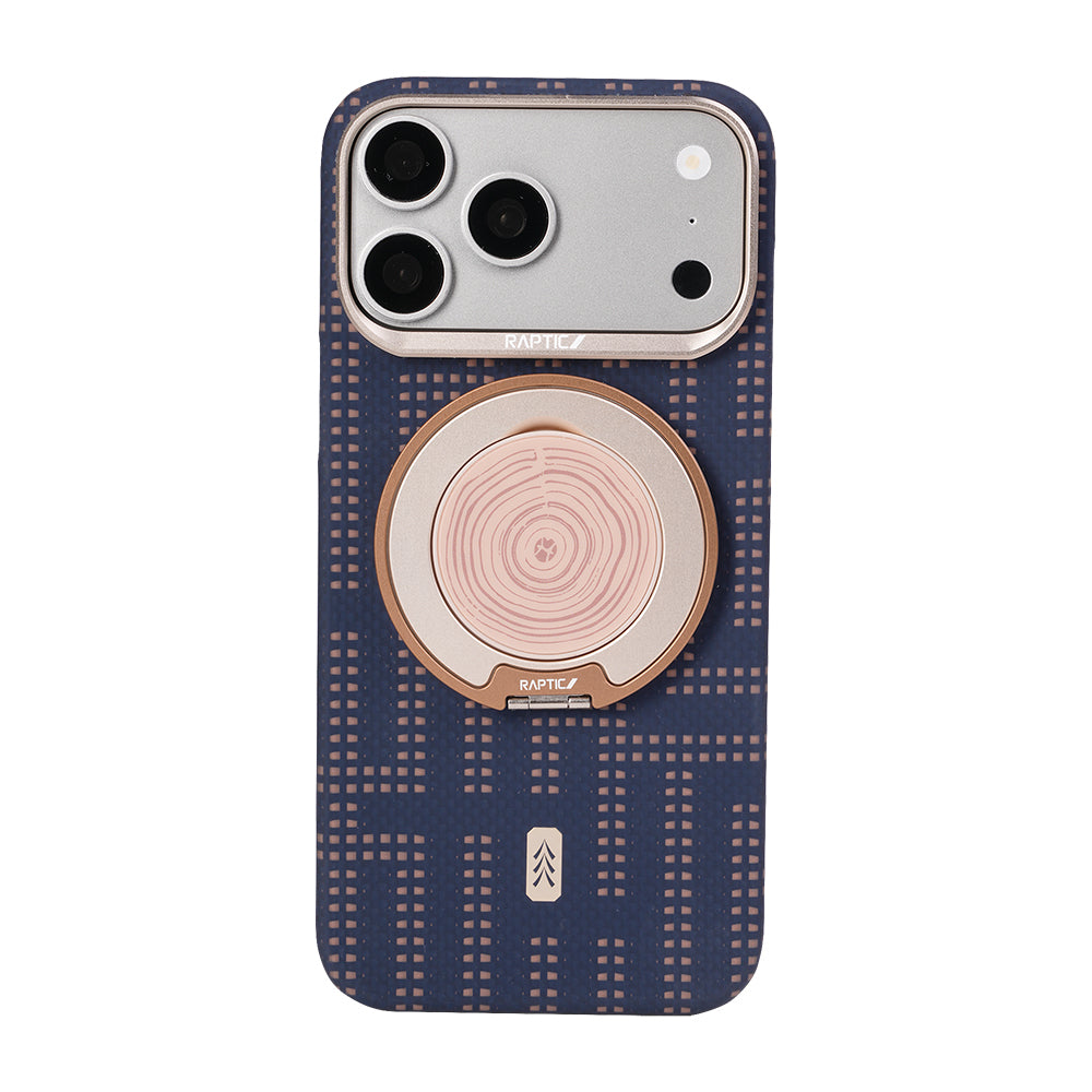 Apple iPhone 17 Pro Kılıf M-safe Şarj Özellikli Raptic Aramid Skin Serisi Karbon Kapak