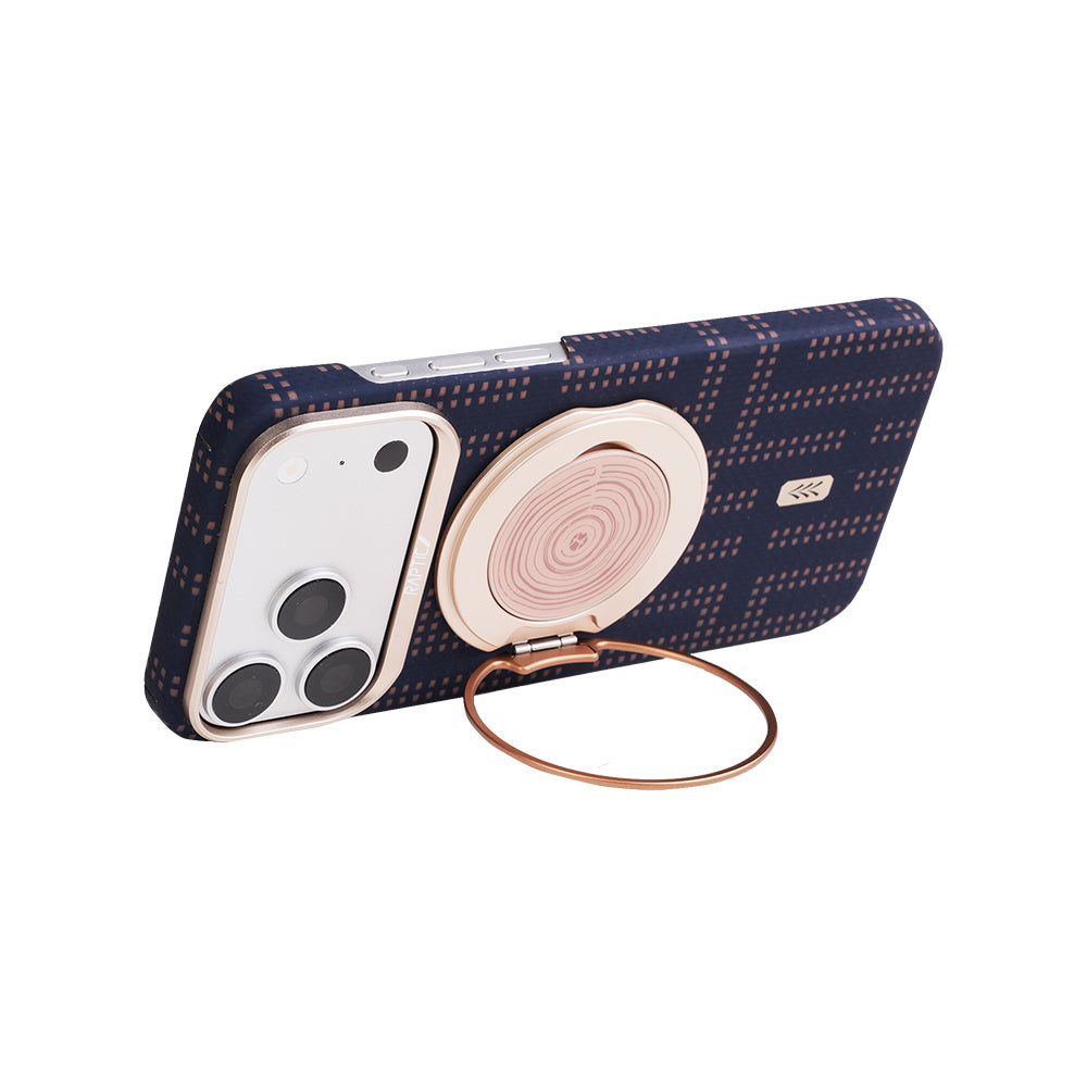 Apple iPhone 17 Pro Kılıf M-safe Şarj Özellikli Raptic Aramid Skin Serisi Karbon Kapak