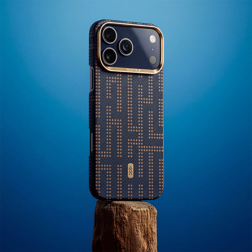 Apple iPhone 17 Pro Kılıf M-safe Şarj Özellikli Raptic Aramid Skin Serisi Karbon Kapak