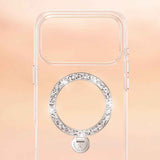 Apple iPhone 17 Pro Kılıf M-safe Şarj Özellikli Simli Standlı Pynana Dancing Circle Trendy Serisi Kapak