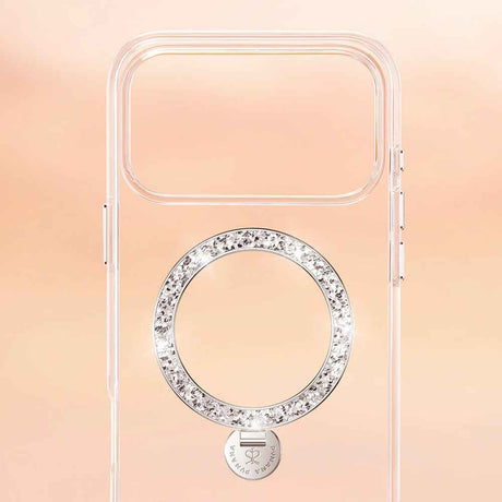 Apple iPhone 17 Pro Kılıf M-safe Şarj Özellikli Simli Standlı Pynana Dancing Circle Trendy Serisi Kapak