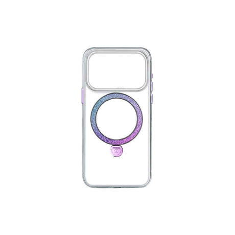 Apple iPhone 17 Pro Kılıf M-safe Şarj Özellikli Simli Standlı Pynana Dancing Circle Trendy Serisi Kapak