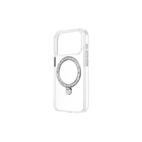 Apple iPhone 17 Pro Kılıf M-safe Şarj Özellikli Simli Standlı Pynana Dancing Circle Trendy Serisi Kapak