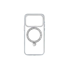 Apple iPhone 17 Pro Kılıf M-safe Şarj Özellikli Simli Standlı Pynana Dancing Circle Trendy Serisi Kapak