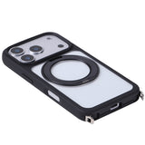 Apple iPhone 17 Pro Kılıf M-Safe Şarj Özellikli Standlı Zore Piza Silikon Kapak