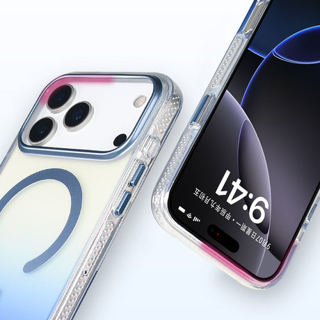 Apple iPhone 17 Pro Kılıf M-safe Şarj Özellikli Transparan Renk Geçişli Zore Toros Kapak