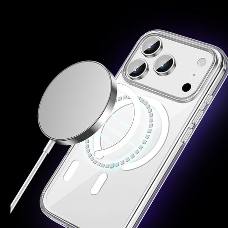Apple iPhone 17 Pro Kılıf M-safe Şarj Özellikli Transparan Sert PC Wlons Pita Kapak
