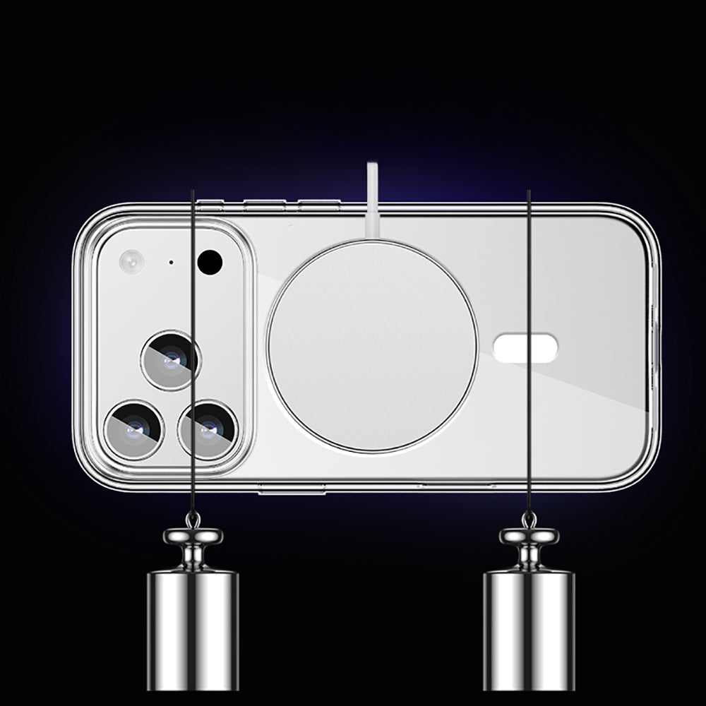 Apple iPhone 17 Pro Kılıf M-safe Şarj Özellikli Transparan Sert PC Wlons Pita Kapak