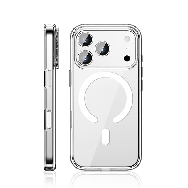 Apple iPhone 17 Pro Kılıf M-safe Şarj Özellikli Transparan Sert PC Wlons Pita Kapak