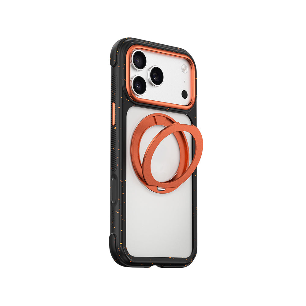 Apple iPhone 17 Pro Kılıf M-safe Şarj Özellikli Wiwu AA-203 AeroArmor Ultra Serisi Airbag Tasarımlı Standlı Kapak