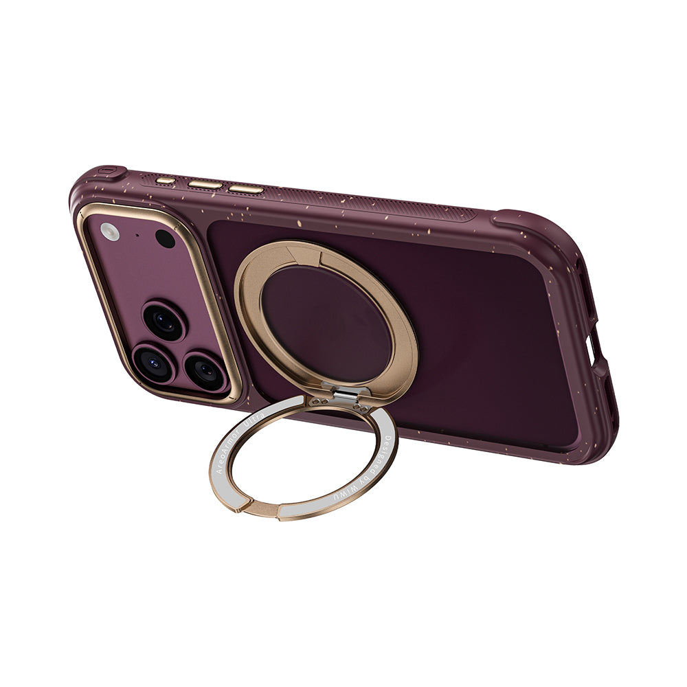 Apple iPhone 17 Pro Kılıf M-safe Şarj Özellikli Wiwu AA-203 AeroArmor Ultra Serisi Airbag Tasarımlı Standlı Kapak