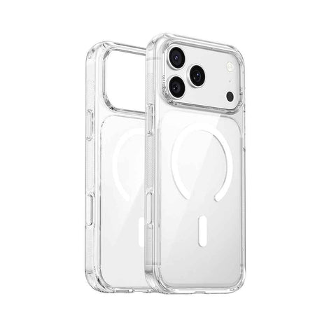 Apple iPhone 17 Pro Kılıf M-safe Şarj Özellikli Wiwu CS-202 Crystal Shield Pro Serisi Anti Yellowing Sert PC Kapak