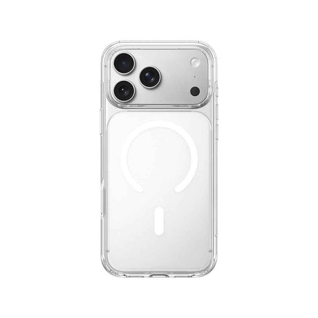 Apple iPhone 17 Pro Kılıf M-safe Şarj Özellikli Wiwu CS-202 Crystal Shield Pro Serisi Anti Yellowing Sert PC Kapak