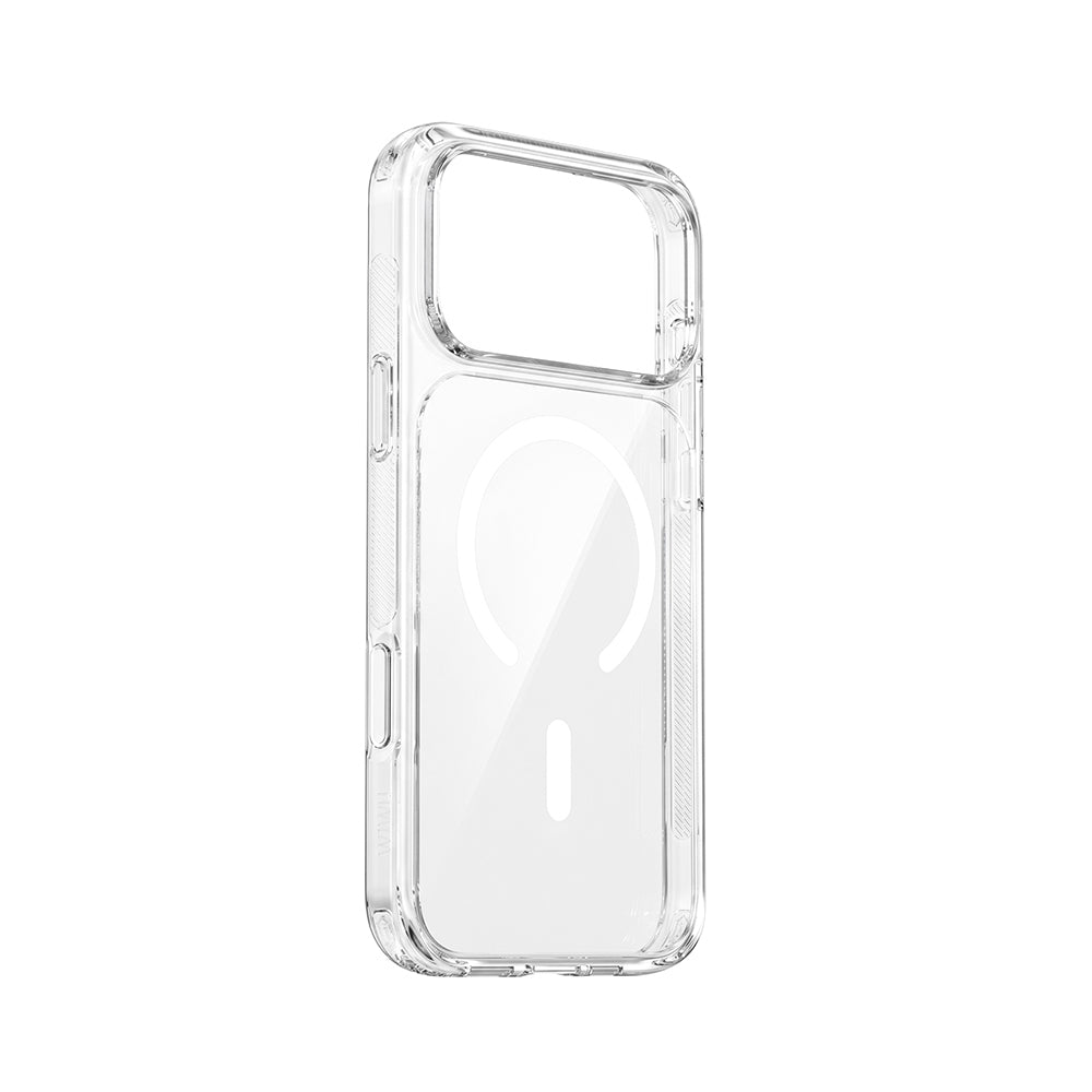 Apple iPhone 17 Pro Kılıf M-safe Şarj Özellikli Wiwu CS-202 Crystal Shield Pro Serisi Anti Yellowing Sert PC Kapak