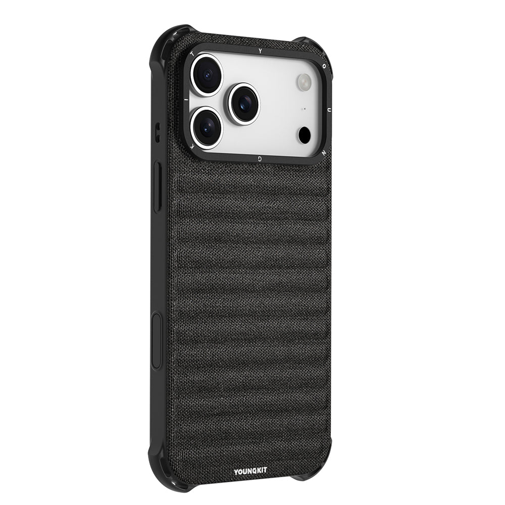 Apple iPhone 17 Pro Kılıf M-safe Şarj Özellikli Youngkit Canvas Serisi Kapak