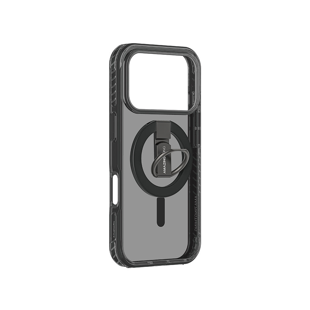 Apple iPhone 17 Pro Kılıf M-safe Şarj Özellikli Yüzük Standlı Amazingthing Titan Pro Serisi Kapak