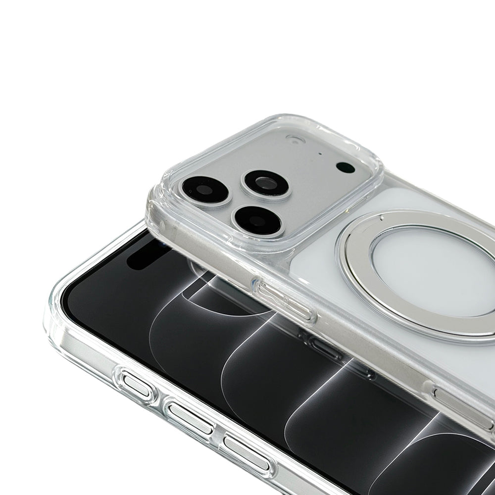 Apple iPhone 17 Pro Kılıf M-Safe Şarj Özellikli Zore Luzer 360 Standlı Kapak
