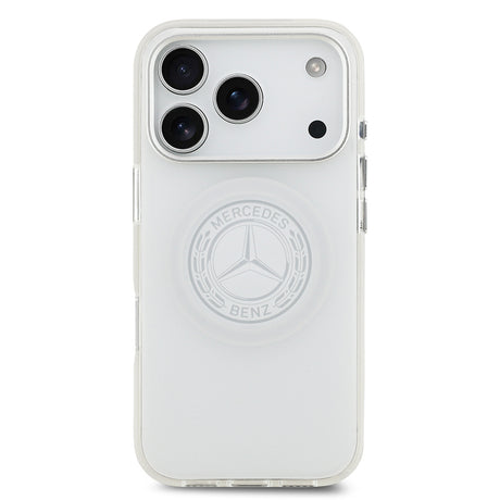 Apple iPhone 17 Pro Kılıf Mercedes Benz Orjinal Lisanslı M-safe Şarj Özellikli Buzlu PC Nostaljik Yıldız Dizayn Kapak