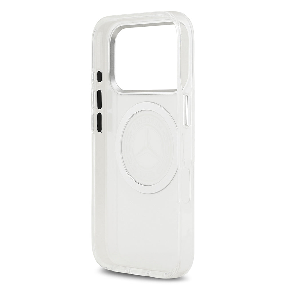 Apple iPhone 17 Pro Kılıf Mercedes Benz Orjinal Lisanslı M-safe Şarj Özellikli Buzlu PC Nostaljik Yıldız Dizayn Kapak