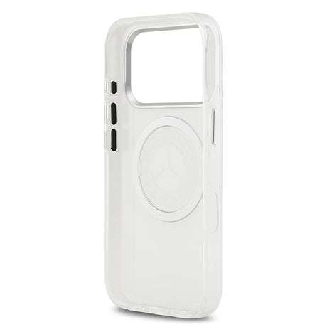 Apple iPhone 17 Pro Kılıf Mercedes Benz Orjinal Lisanslı M-safe Şarj Özellikli Buzlu PC Nostaljik Yıldız Dizayn Kapak