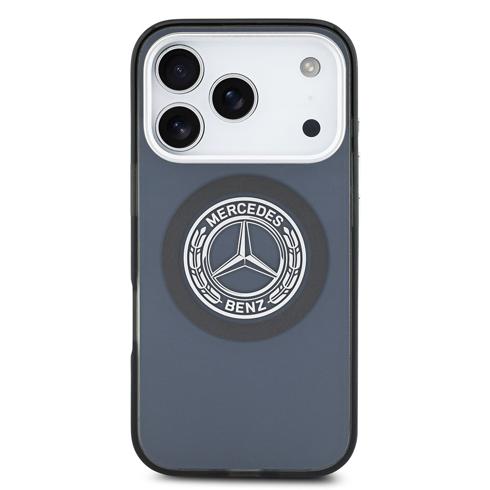 Apple iPhone 17 Pro Kılıf Mercedes Benz Orjinal Lisanslı M-safe Şarj Özellikli Çift Katmanlı PC Nostaljik Yıldız Dizayn Kapak